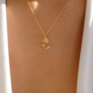 Alloy Flower Necklace for Women