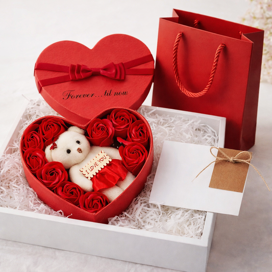 Heart-Shaped Flower Gift Box