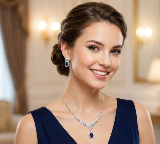 Aurora Leaf Diamond Necklace Set