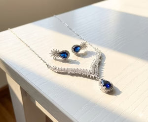 Aurora Leaf Diamond Necklace Set