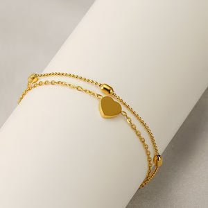 Love Oval Bead Titanium Necklace