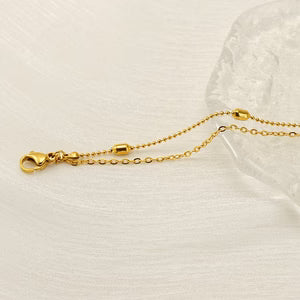 Love Oval Bead Titanium Necklace